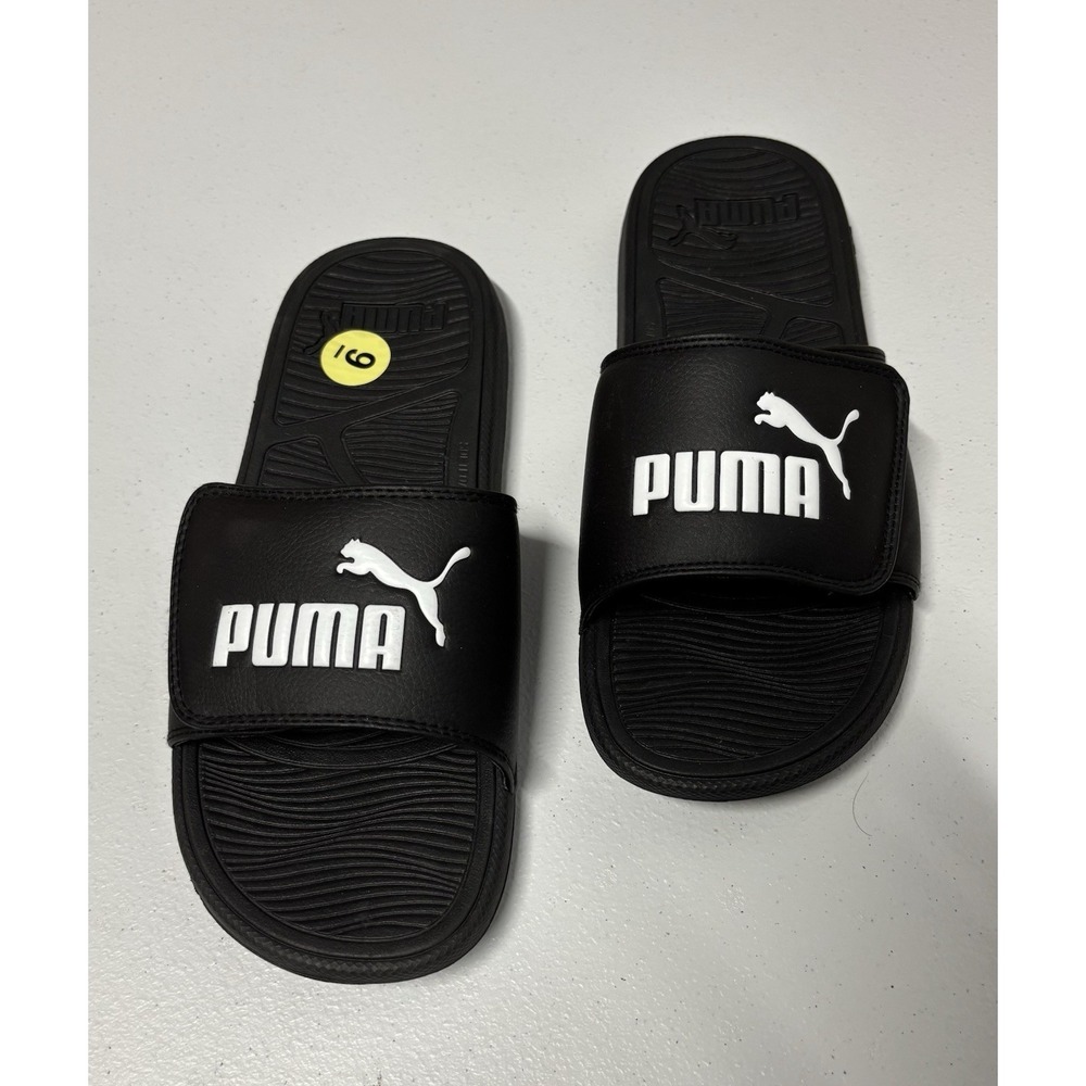 New Puma black slippers/Slides, Size 9US